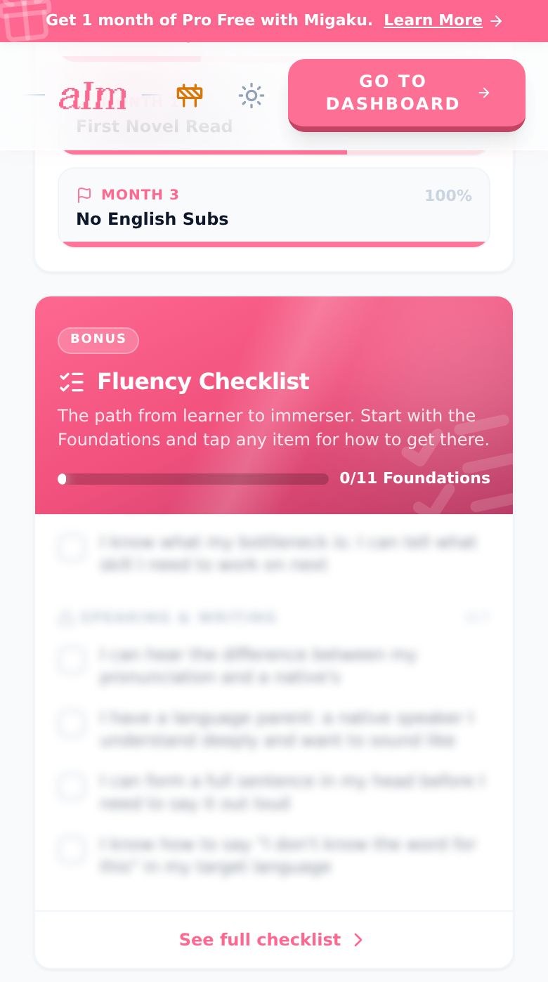 The checklist past Foundations