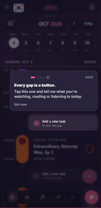 Step 2: tap a gap