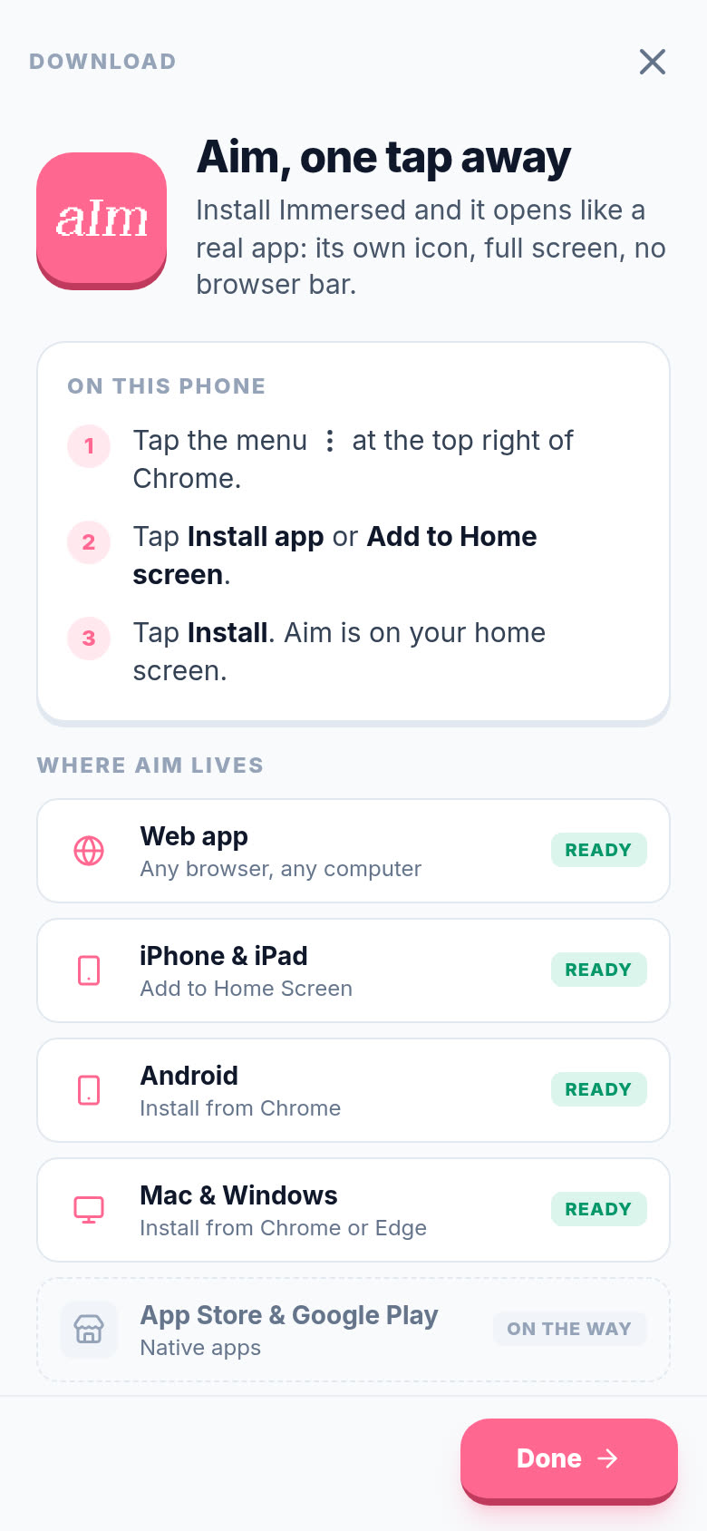 The steps on Android