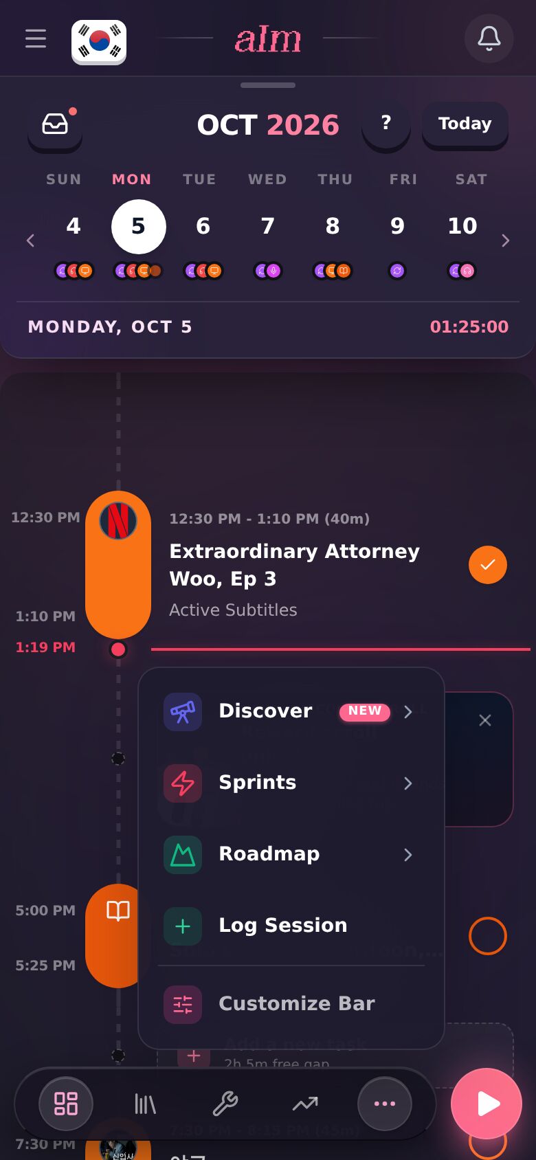 The ⋯ menu on a phone