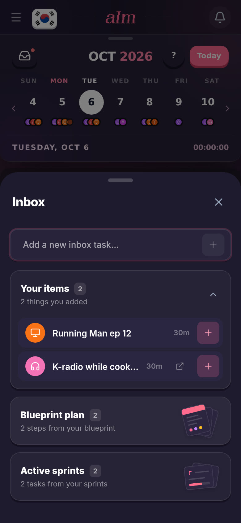 The new item under Your items