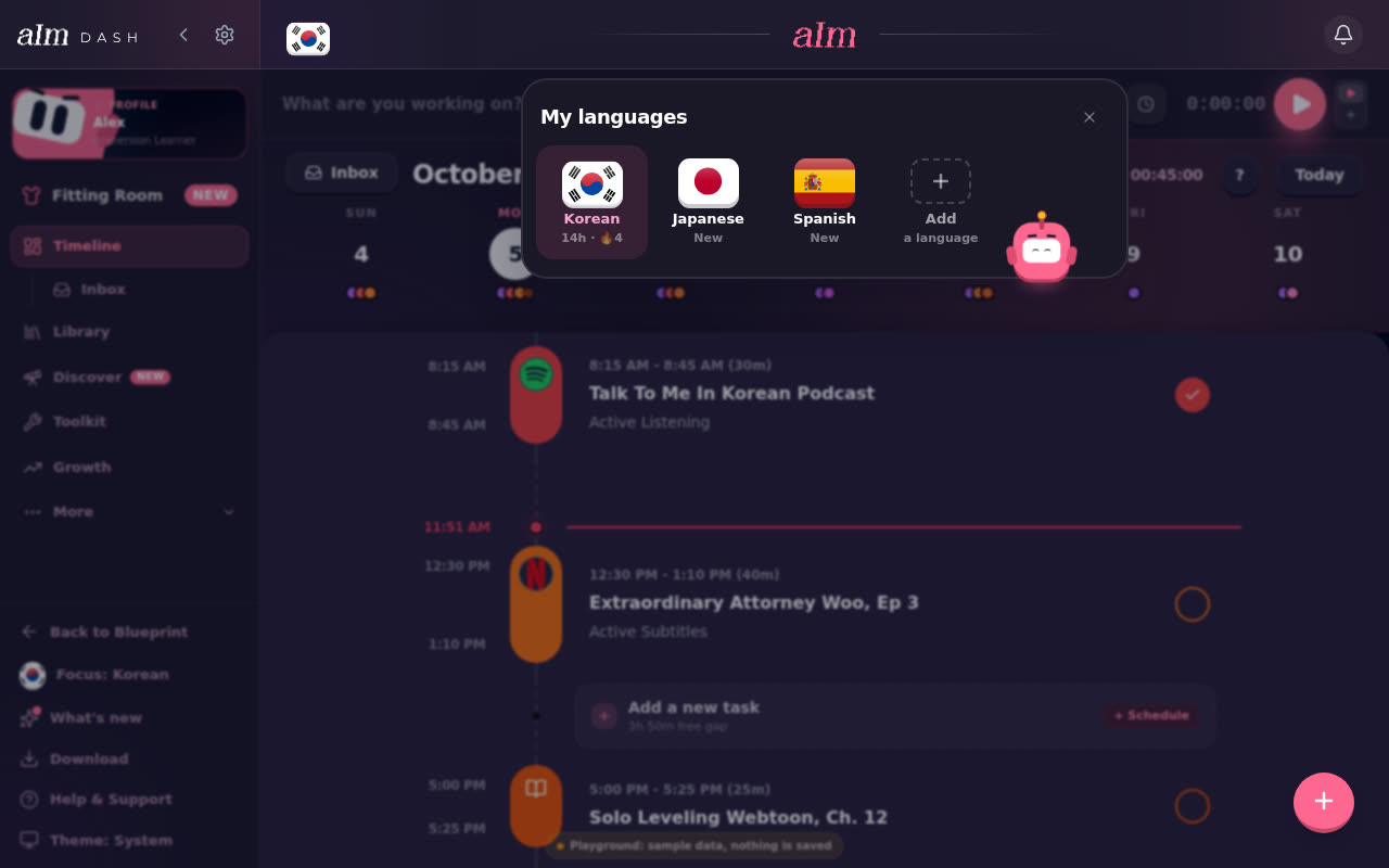 My languages on a computer