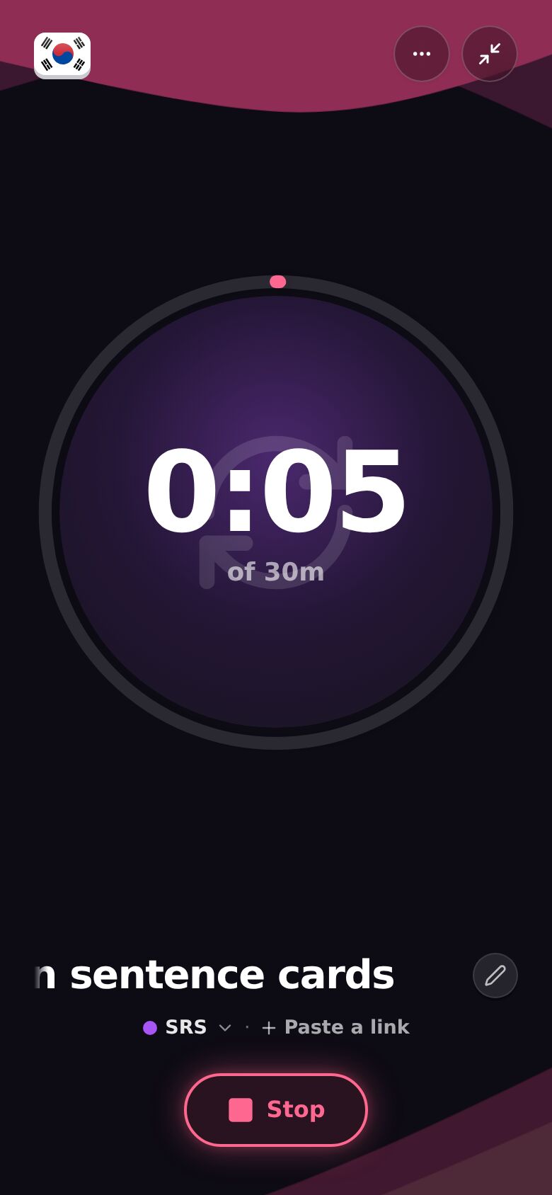A session running