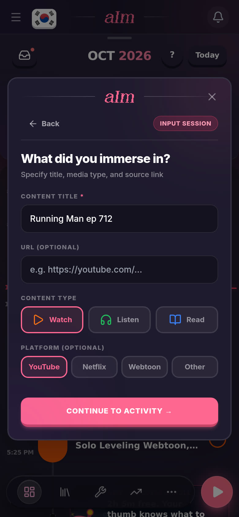 What did you immerse in?