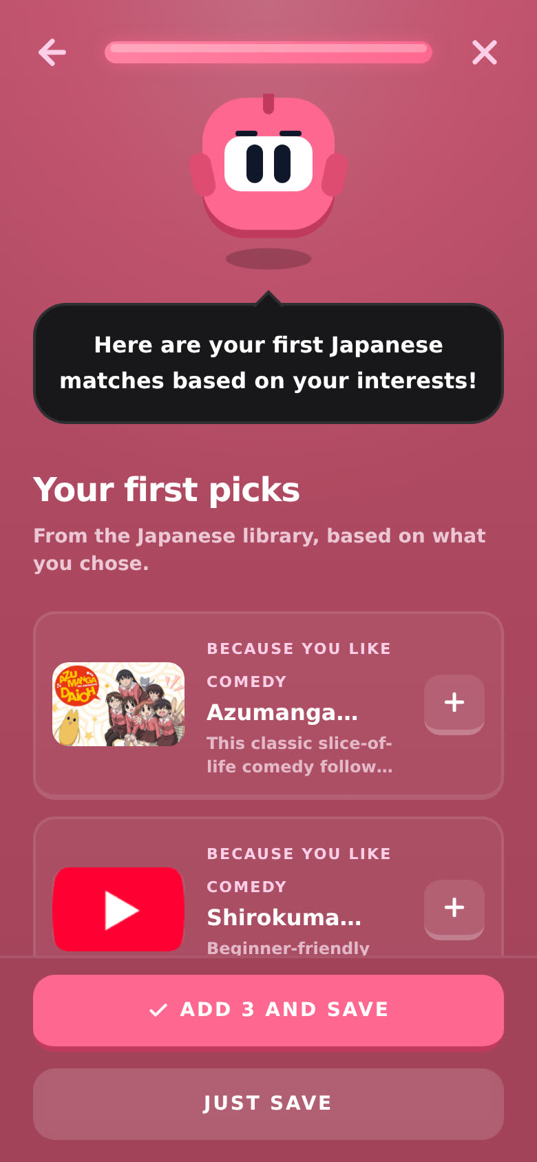 Your first picks