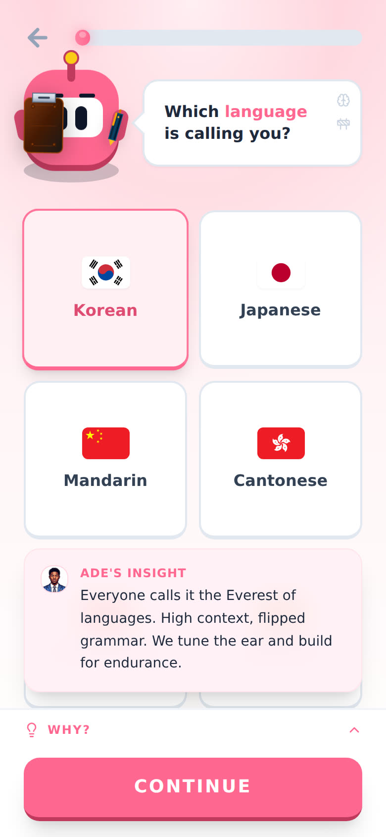 Which language is calling you?