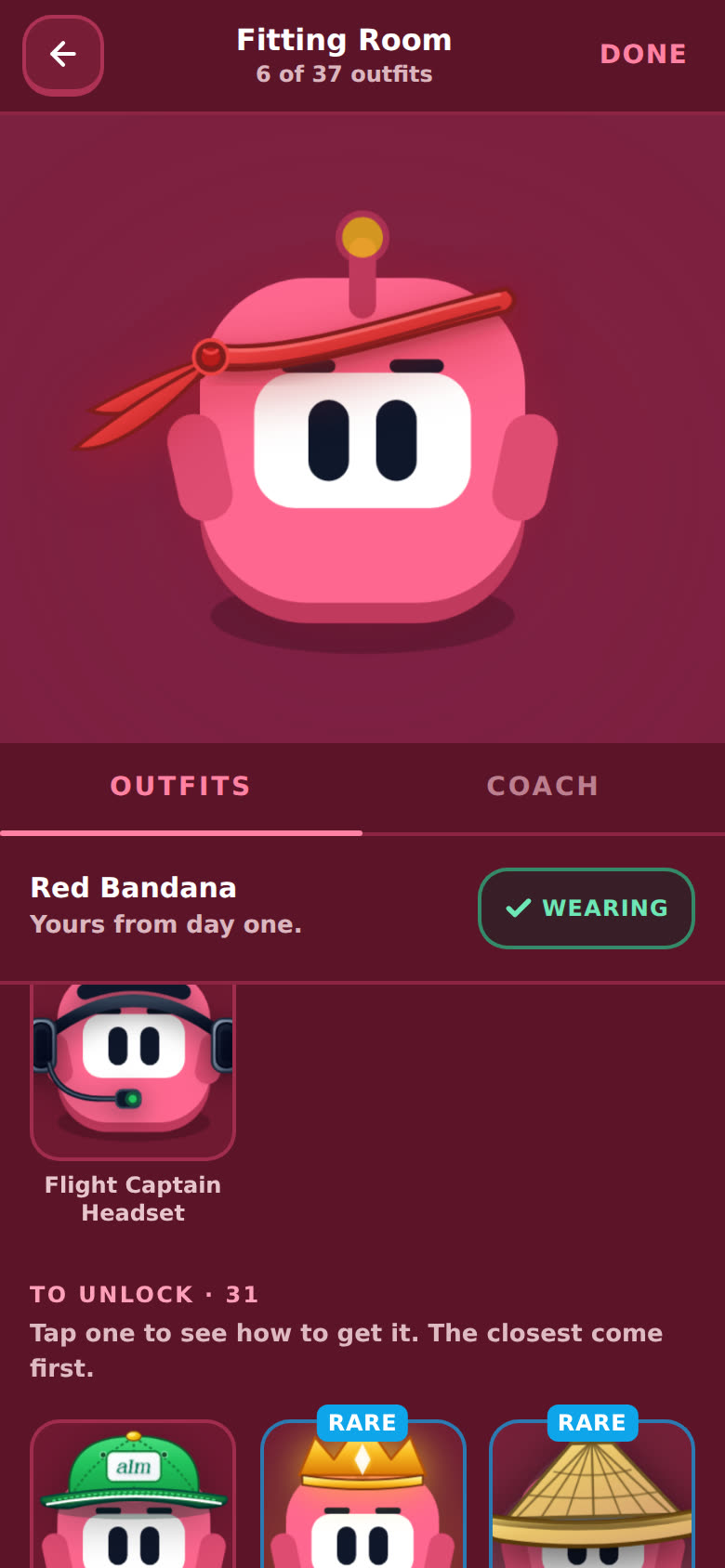 To unlock, with the rarity tags