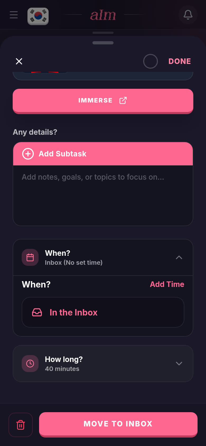 Move to inbox