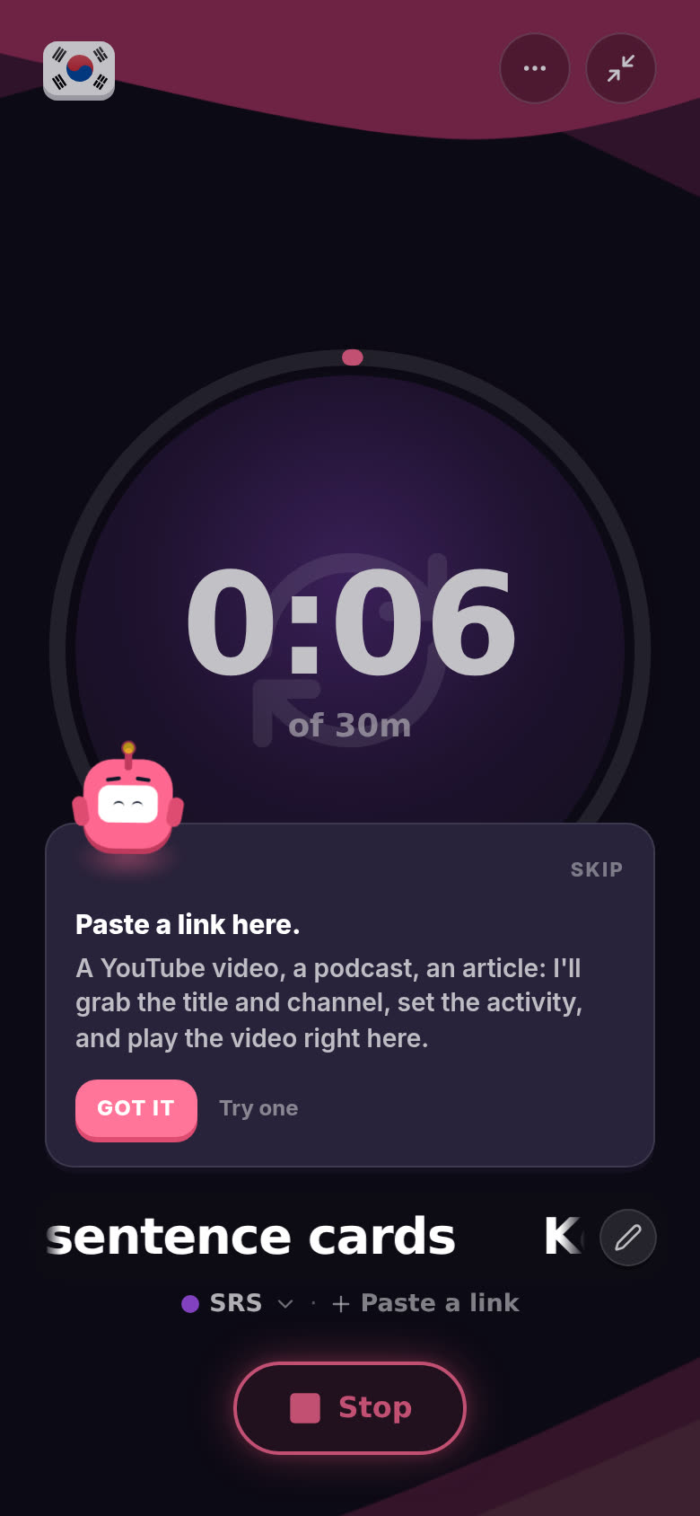 The first-time tip: paste a link here