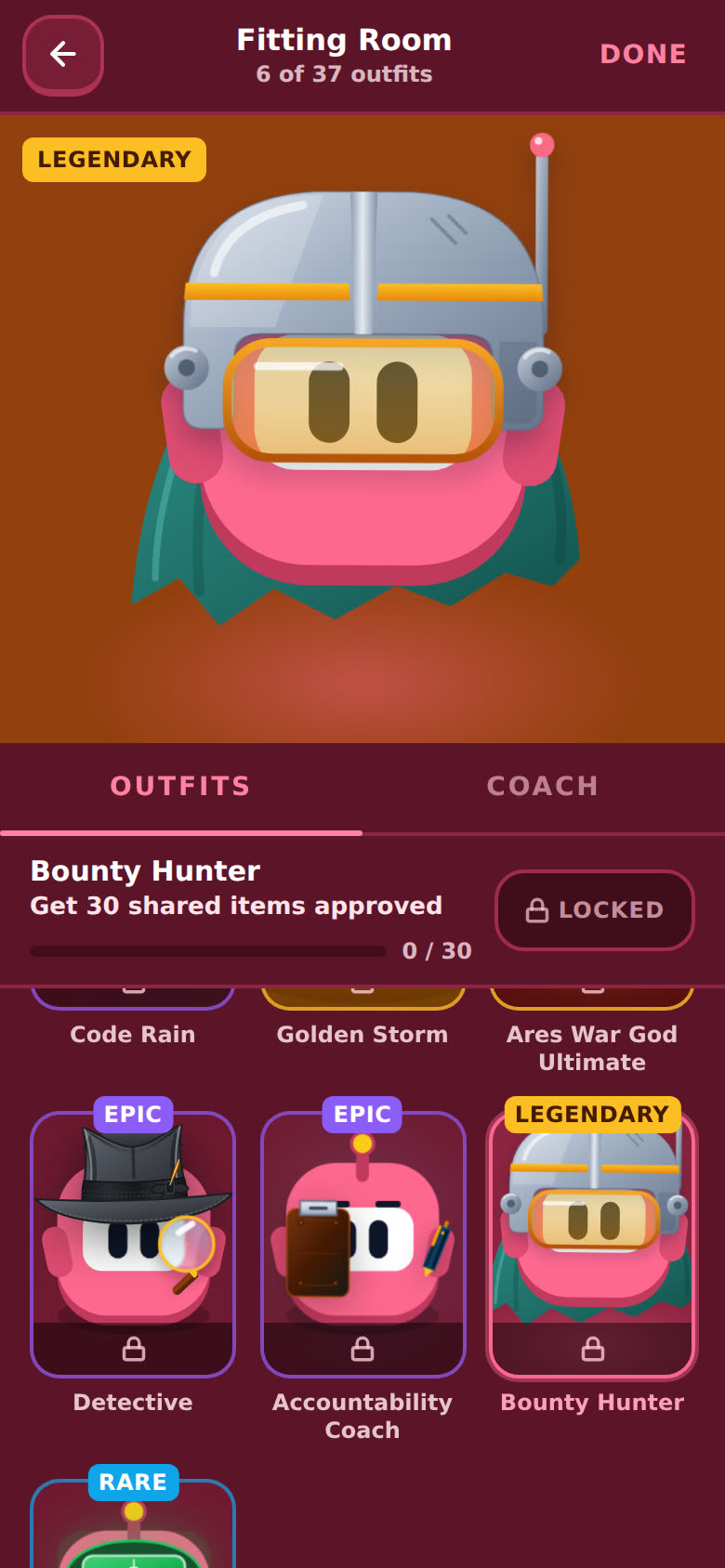 Bounty Hunter: Get 30 shared items approved
