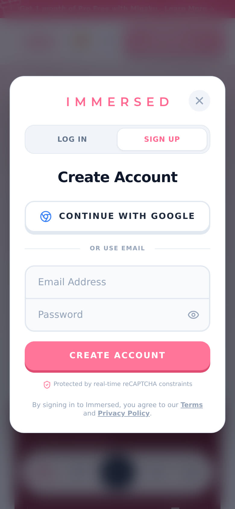 Create Account