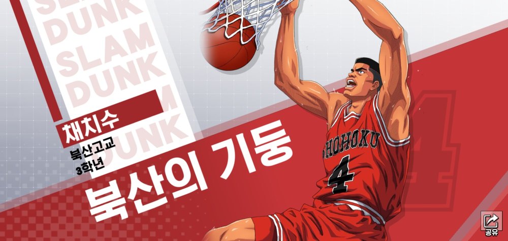 A Slam Dunk mobile game in Korean: 채치수, 북산의 기둥