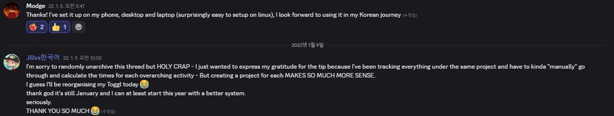 Two replies in the thread: thanks, set up on my phone, desktop and laptop; and HOLY CRAP, I just wanted to express my gratitude