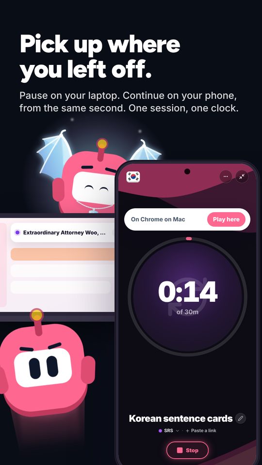 Pick up where you left off: pause on your laptop, continue on your phone